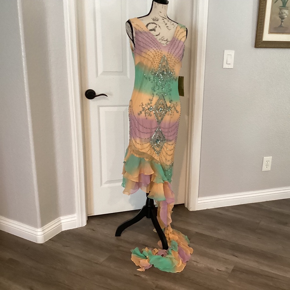 CathaYa Formal Women Dress, Size 16, Color Multi Colored NWT